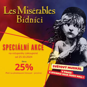 Sleva 25% na muzikál Bídníci: Speciální předvánoční akce! 🎄