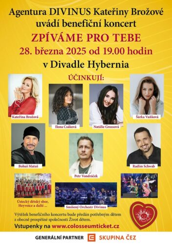 Benefiční koncert „Zpíváme pro Tebe“: Pomozte dětem a užijte si večer plný hvězd!